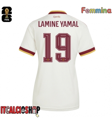 Spagna Lamine Yamal #19 Seconda Maglia Femmina Mondiali 2026 Manica Corta